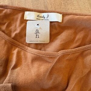Lovely J Women's Tan Blouse